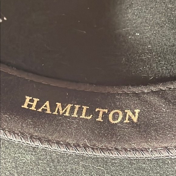 Country Gentleman Hamilton Wool Felt Fedora Hat Black with brown band Medium - Picture 8 of 9